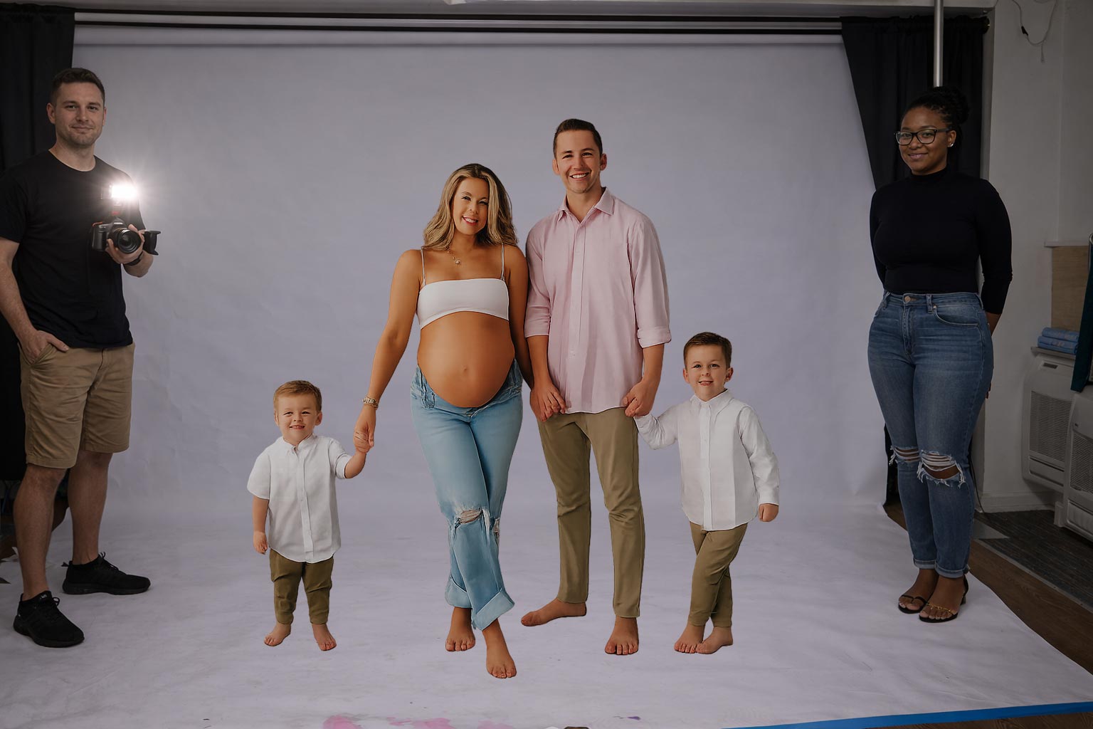 Family Retouching Before Photo