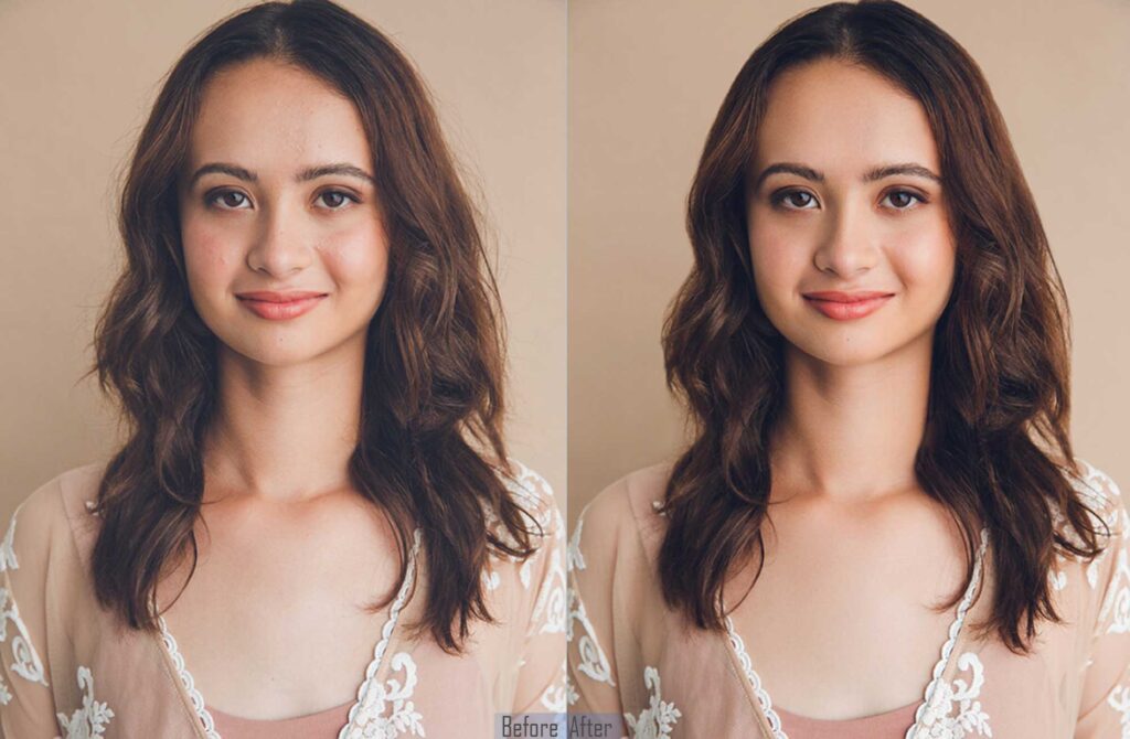 Basic Portrait & Color Enhancement Before & After Photo