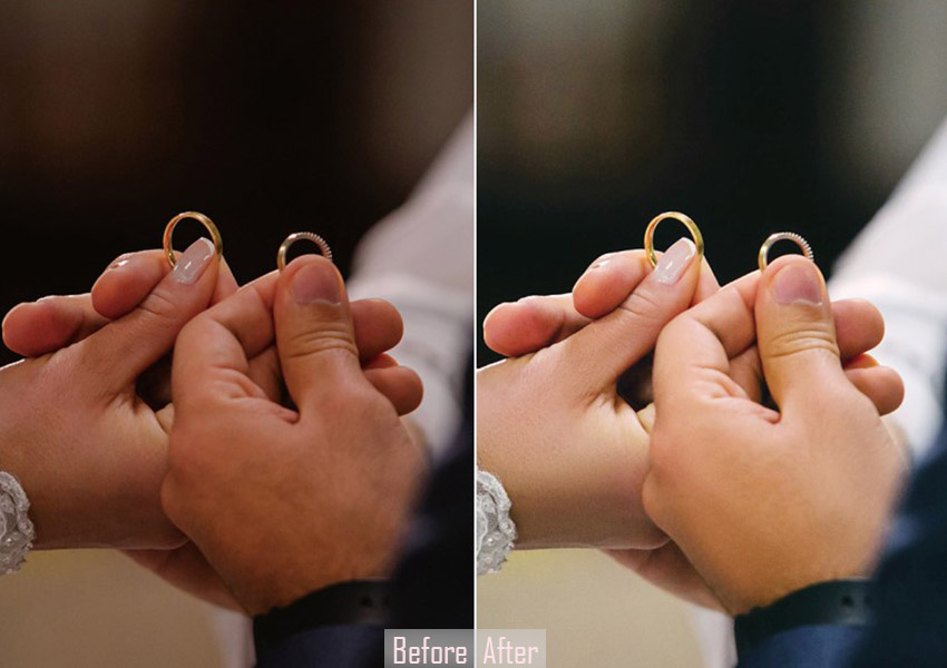 Ceremony Photos Before & After Photo Editing Services
