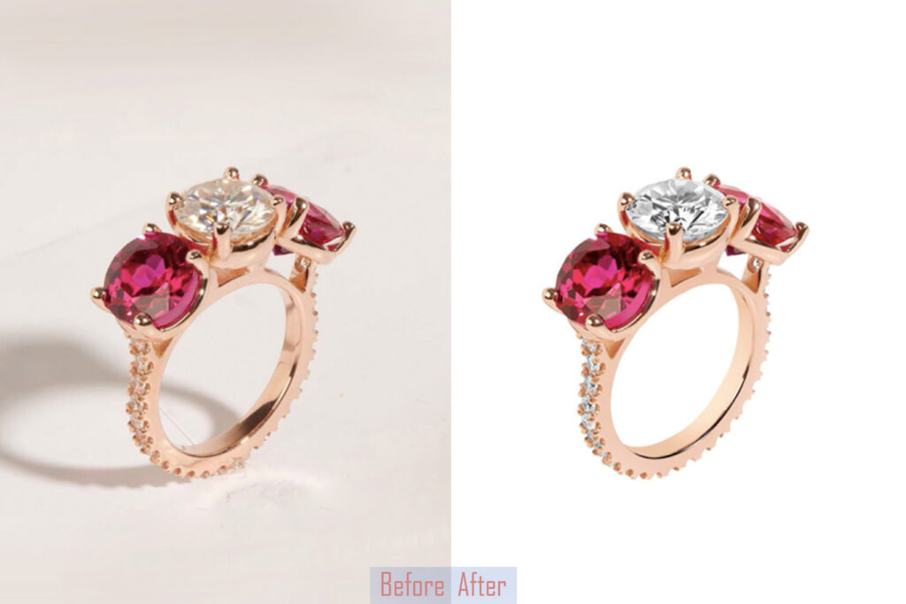 Jewelry Clipping Path Before & After Photo