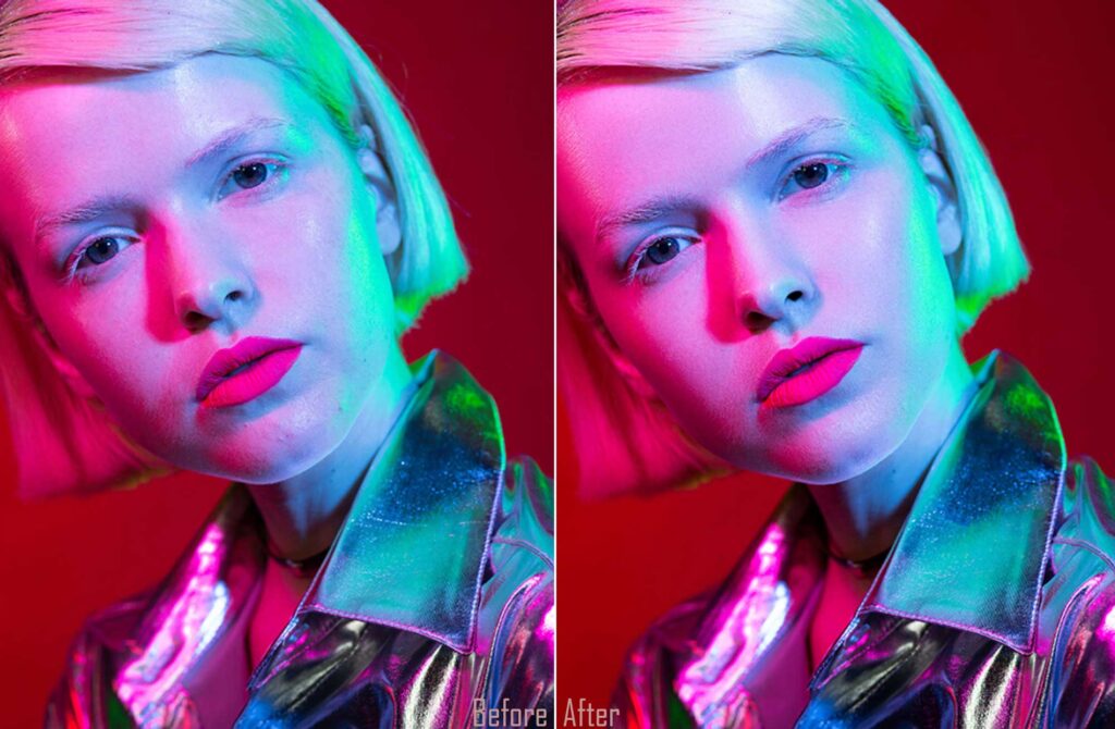 High-End Portrait Retouching Before & After Photo