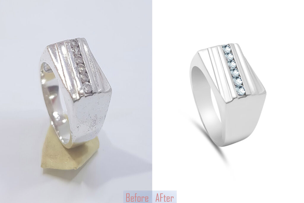 Jewelry Photo Enhancement Before & After Photo