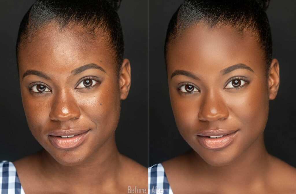 Professional Portrait Retouching Before & After Photo