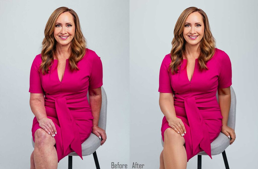 High-End Portrait Retouching Before & After Photo