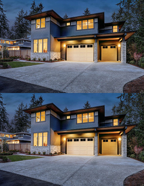 Real Estate Exterior Before & After Photo