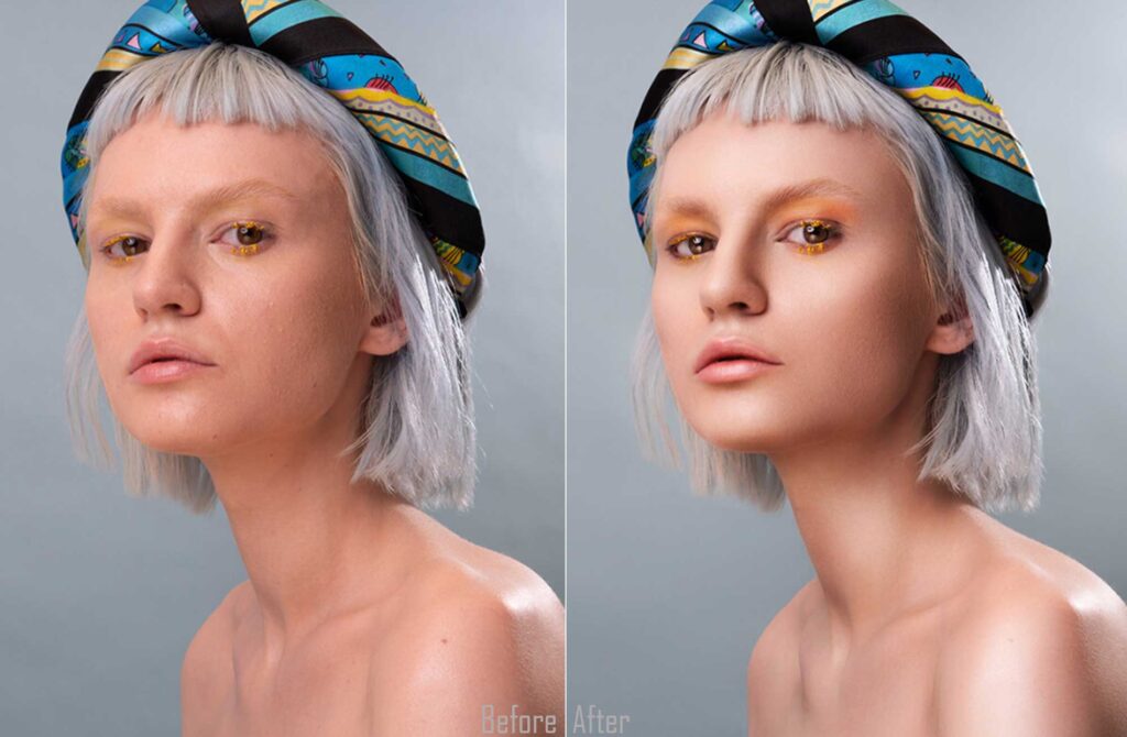 Magazine-Quality Retouching Before & After Photo