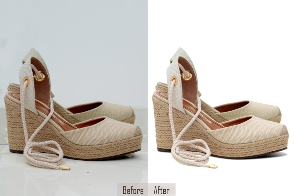 Shoes & Footwear Before & After Photo Editing Services