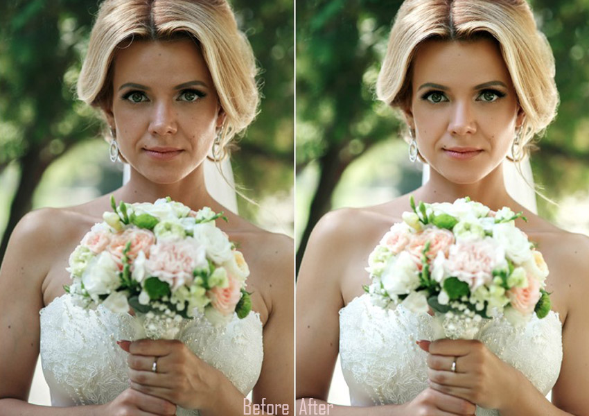 The Bride Before & After Photo Editing Services